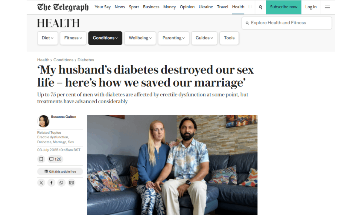 הסוכרת הרסה לנו את הזוגיות.