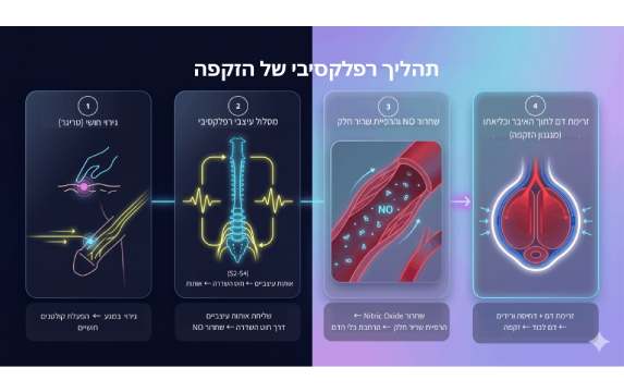 כיצד נגרמת זקפה גברית